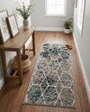 Trellis Mosaic Collection Area Rug - Arborville (Blue Multi) Runner Blue Multi  lifestyle 55
