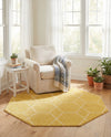 Trellis Mosaic Collection Area Rug - Arborville (Yellow) Octagon Yellow  lifestyle 44