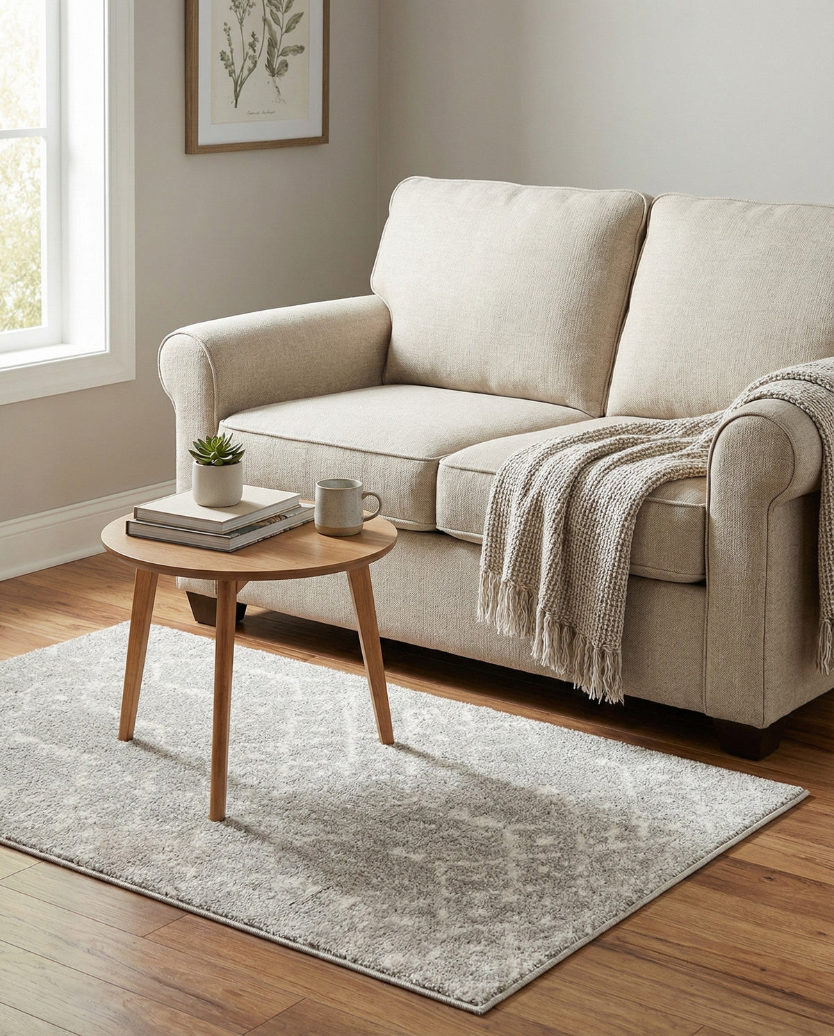 Marrakesh Lattice Collection Area Rug - Casablanca (Light Gray) Rectangle Light Gray  lifestyle 30