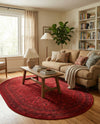 Samarkand Elegance Collection Area Rug -  Samanid Oval Red  lifestyle 75