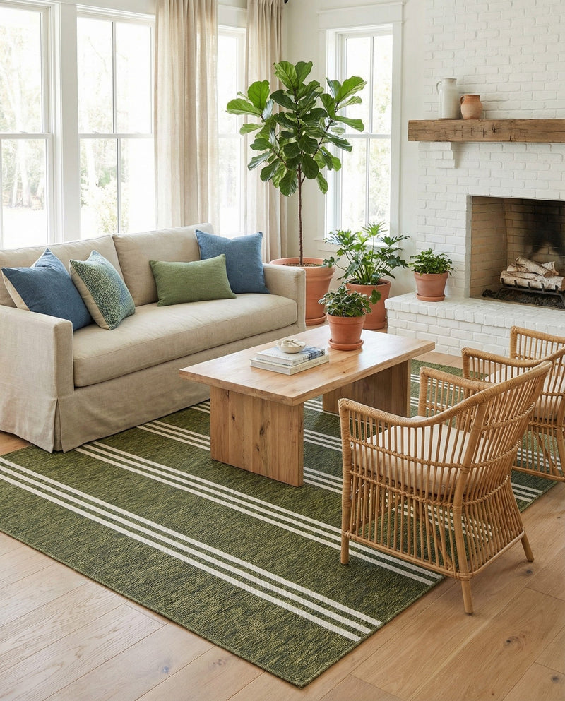 Urban Oasis Rugs Collection Area Rug -  District (Green) Rectangle Green  lifestyle 21