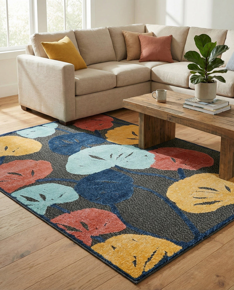 Caribbean Terrace Collection Area Rug -  Grenada Rectangle Charcoal  lifestyle 21