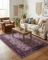 Horizon Collection Area Rug -  Apex (Purple) Rectangle Purple  lifestyle 22