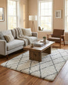 Cozy Haven Shag Collection Area Rug - Serenity (Ivory) Rectangle Ivory  lifestyle 9