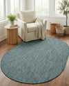 Seaside Serenity Collection Area Rug - Veranda (Teal) Oval Teal  lifestyle 56