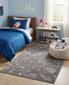 Wonder Tykes Collection Area Rug -  Jigsaw Rectangle Gray  lifestyle 9