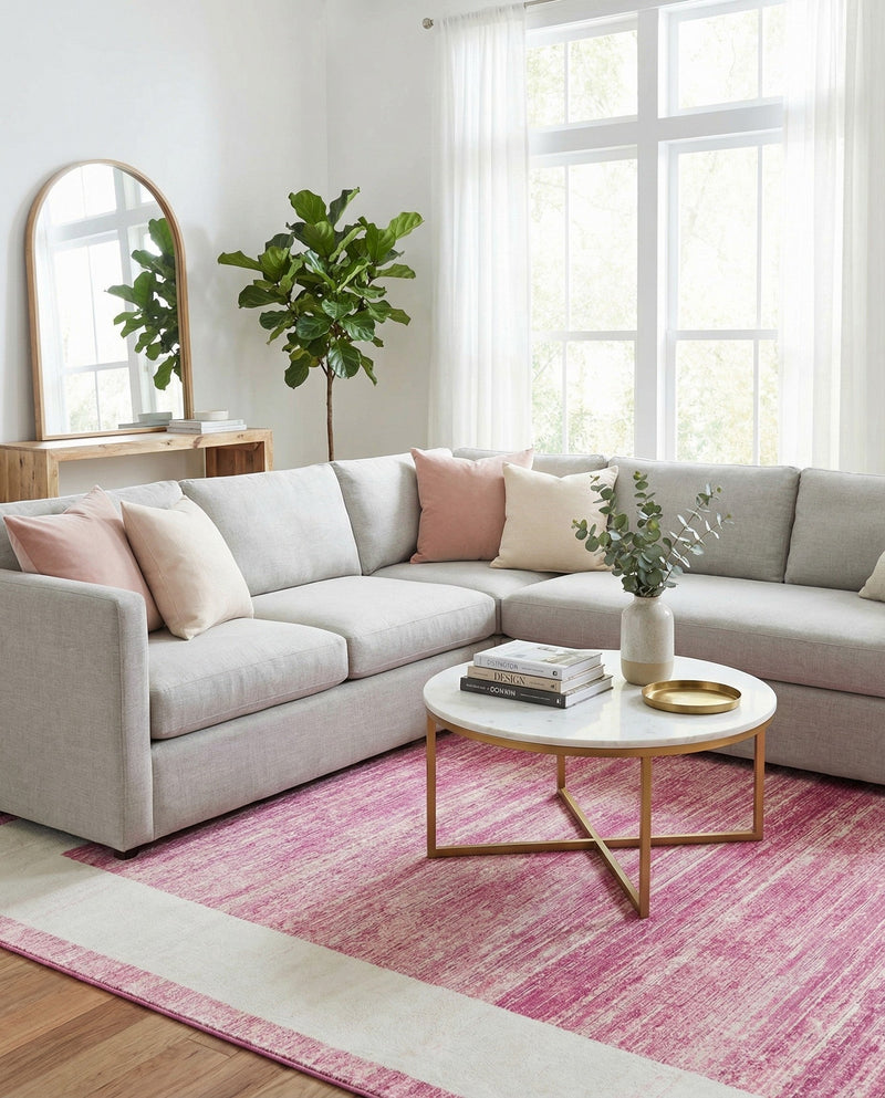 Metro Heights Collection Area Rug -  Park Rectangle Pink  lifestyle 20