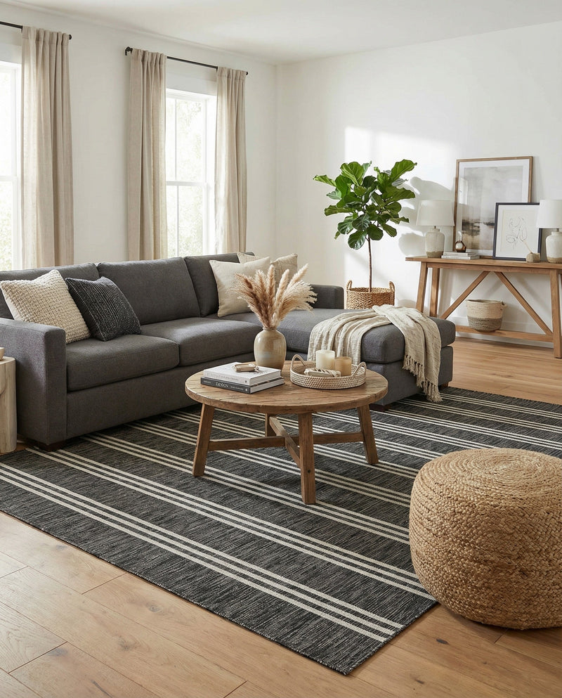 Urban Oasis Rugs Collection Area Rug -  District (Charcoal) Rectangle Charcoal  lifestyle 8