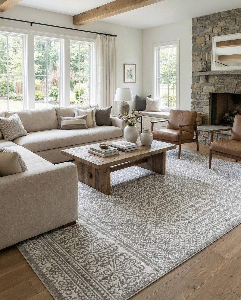 Metro Heights Collection Area Rug -  Chelsea Rectangle Gray  lifestyle 30