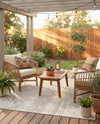 Desert Nomad Terrace Collection Area Rug - Sahara (Gray) Square Gray  lifestyle 30