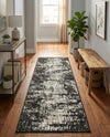 Urban Terrace Collection Area Rug -  Midtown Runner Black and White  lifestyle 32