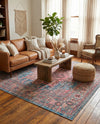 Zahara Oasis Collection Area Rug -  Fez Square Blue  lifestyle 58