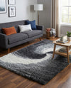 Cozy Haven Shag Collection Area Rug -  Oasis Rectangle Smoke Gray  lifestyle 17