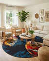 Seaside Haven Rugs Collection Area Rug -  Harbor Round Multi  lifestyle 57