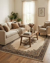 Tabriz Tapestry Collection Area Rug - Azerbaijan (Ivory) Rectangle Ivory  lifestyle 11