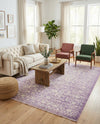Rustic Charm Revival Collection Area Rug - Farmstead Rectangle Purple  lifestyle 21