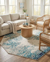 Colorburst Oasis Collection Area Rug -  Tropic Octagon Blue  lifestyle 57