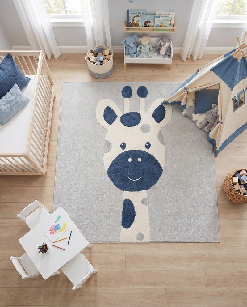 Wonder Tykes Collection Area Rug -  Wonderland Square Gray  lifestyle 54