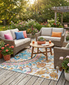 Patio Heritage Collection Area Rug - Tuscany Rectangle Multi  lifestyle 7
