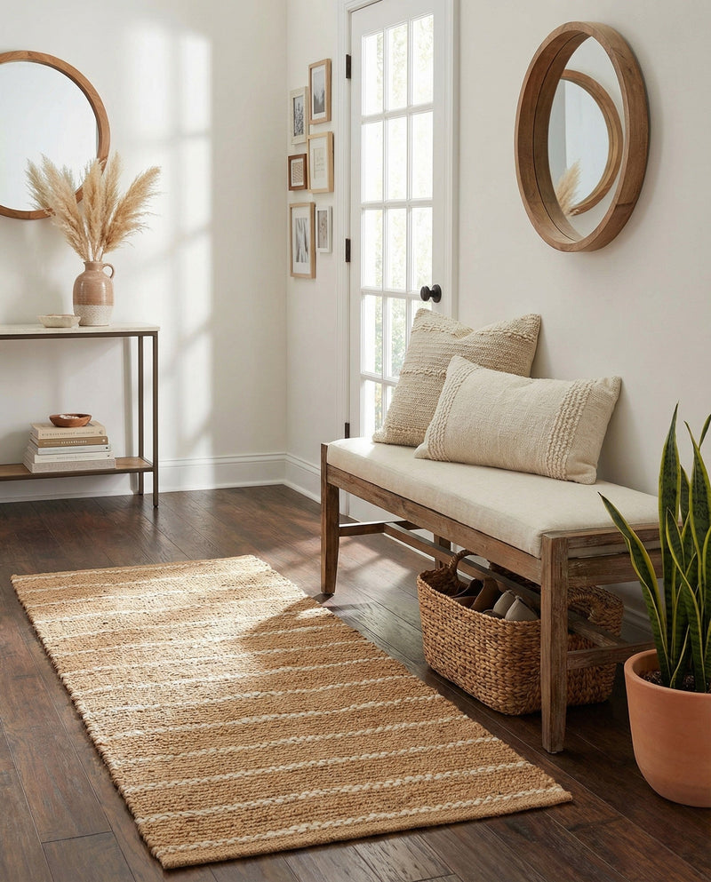 Sequoia Handwoven Jute Collection Area Rug - Briarwood Runner Natural  lifestyle 50