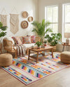 Bahama Breeze Outdoor Collection Area Rug -  Bimini Rectangle Pink  lifestyle 56
