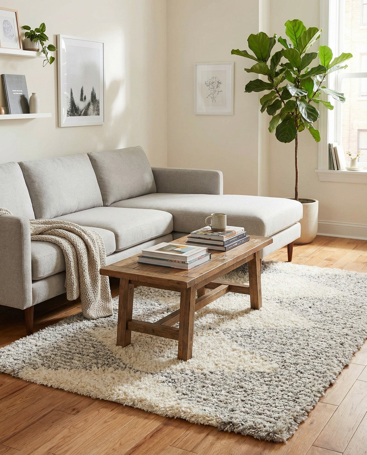 Eternal Plush Oasis Collection Area Rug -  Bliss Rectangle Pearl and Gray  lifestyle 35