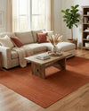 Soho Elegance Collection Area Rug - Chelsea (Salmon) Rectangle Salmon  lifestyle 17