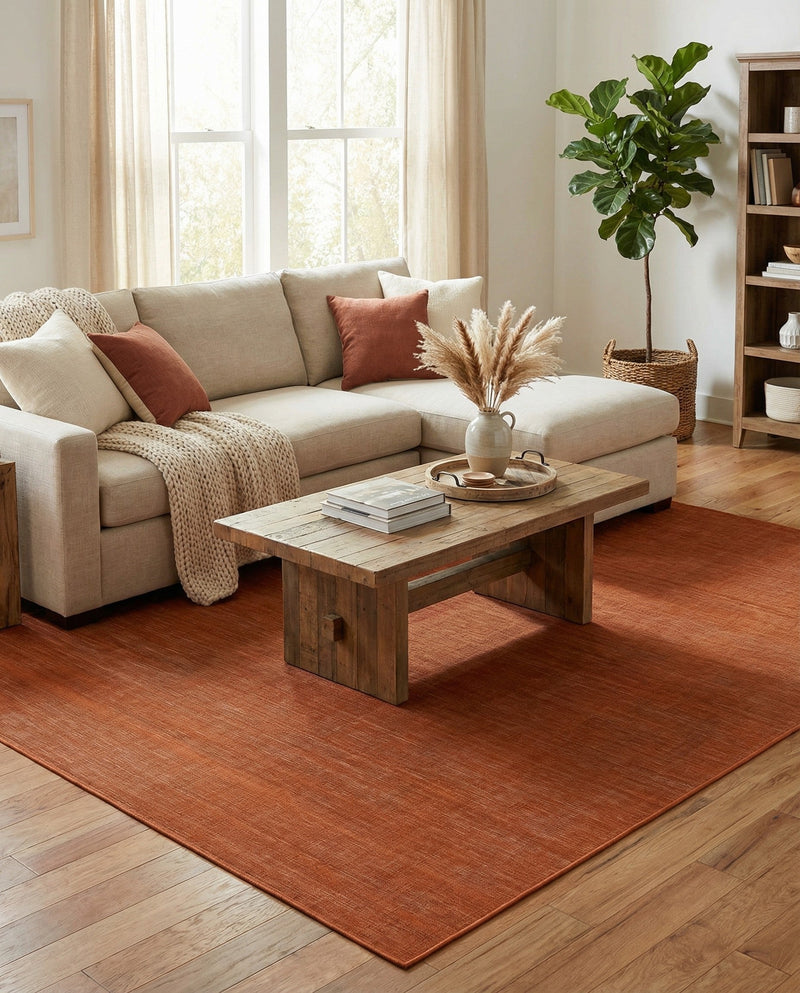 Soho Elegance Collection Area Rug - Chelsea (Salmon) Rectangle Salmon  lifestyle 17