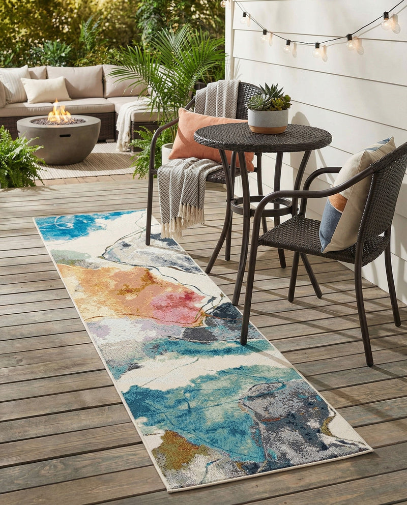 Urban Terrace Collection Area Rug -  Arbor Runner Multi  lifestyle 73