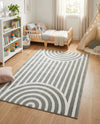 Wonder Tykes Collection Area Rug -  Joydale Rectangle Silver Gray  lifestyle 39