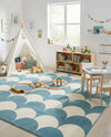 Wonder Tykes Collection Area Rug - Sparklewood Rectangle Sky blue  lifestyle 45