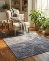 Sahara Essence Collection Area Rug - Oasis (Gray) Rectangle Gray  lifestyle 18