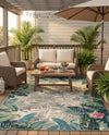 Seaside Blooms Collection Area Rug -  Paradise Rectangle Multi  lifestyle 34