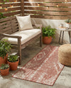 Desert Nomad Terrace Collection Area Rug - Sahara (Rust Red) Runner Rust Red  lifestyle 73