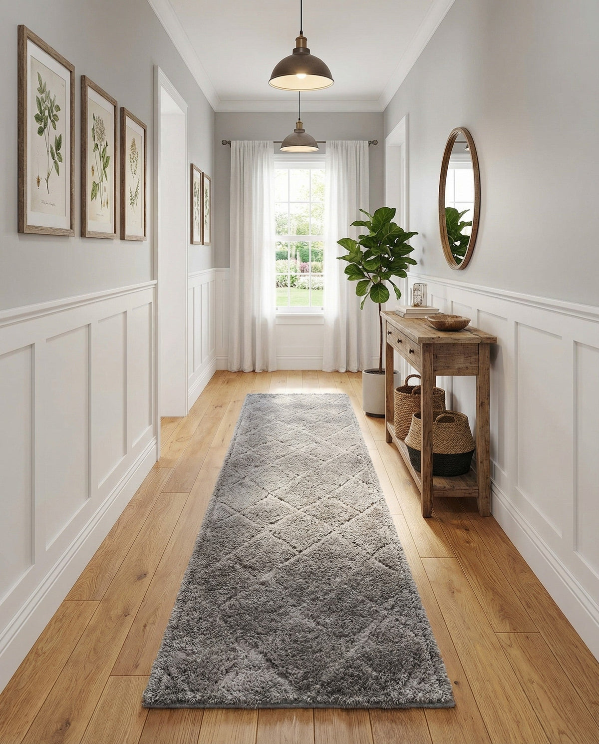 Trellis Haven Collection Area Rug - Havenwood Runner Dark Gray  lifestyle 157