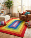 Sunset Isle Wool Braids Collection Area Rug - Paradise Rectangle Multi  lifestyle 10