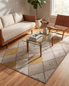 Coastal Haven Collection Area Rug -  Anchorage Rectangle Ivory and Yellow  lifestyle 35