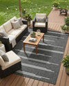 Urban Terrace Collection Area Rug -  Brooklyn Rectangle Black and White  lifestyle 55