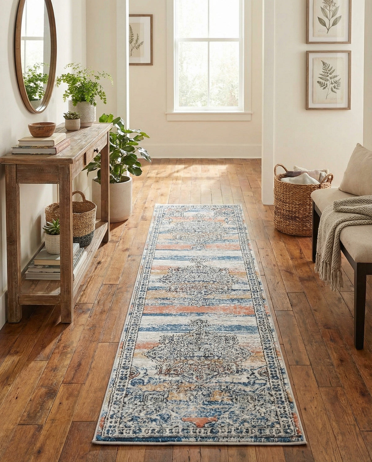 Mykonos Manor Collection Area Rug -  Tinos (Multi) Runner Multi  lifestyle 101