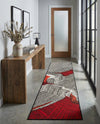Urban Terrace Collection Area Rug -  Porch Runner Red and Black  lifestyle 43