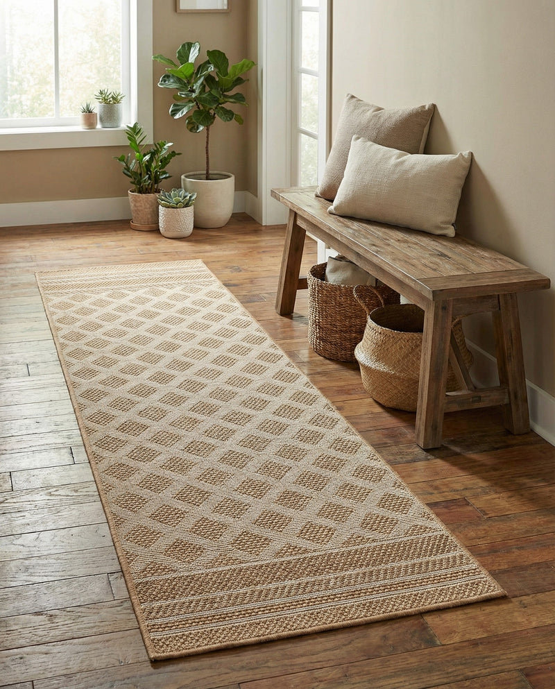 Savannah Pergola Collection Area Rug - Savannah Runner Natural  lifestyle 75