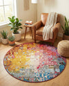 Urban Terrace Collection Area Rug -  Terrace Round Multi  lifestyle 62