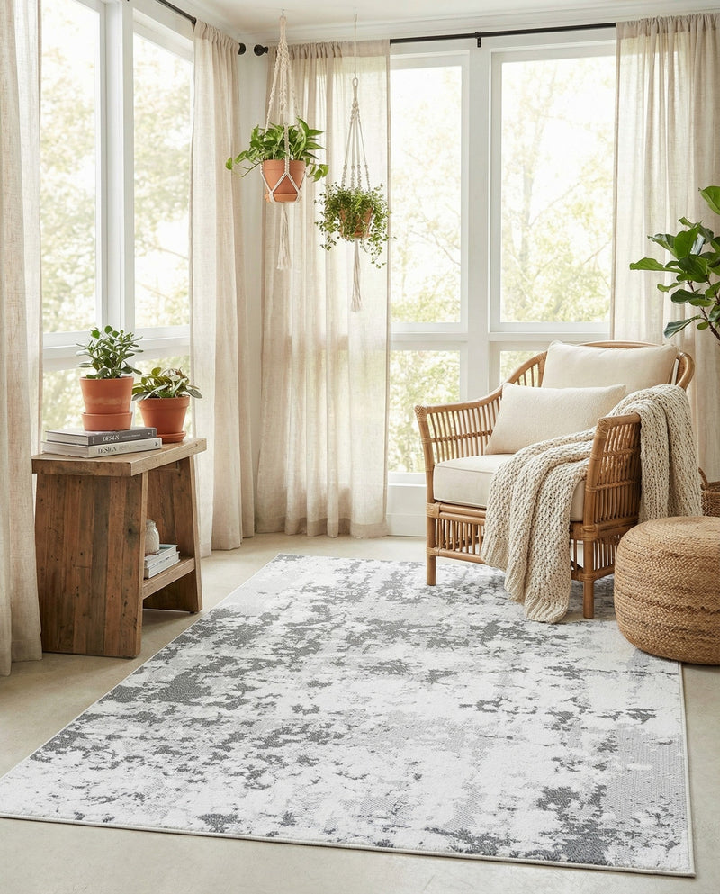 Cathedral Elegance Collection Area Rug -  Basilica Rectangle Gray  lifestyle 19