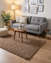 Plush Oasis Collection Area Rug - Serenity (Sandy Brown) Rectangle Sandy Brown  lifestyle 12