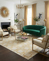 Hollywood Luxe Collection Area Rug -  Beverly (White Gold) Rectangle White Gold  lifestyle 11