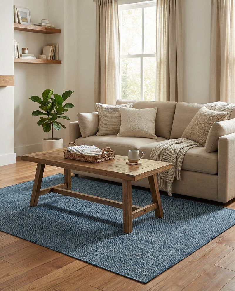 Seaside Serenity Collection Area Rug - Veranda (Blue) Rectangle Blue  lifestyle 19
