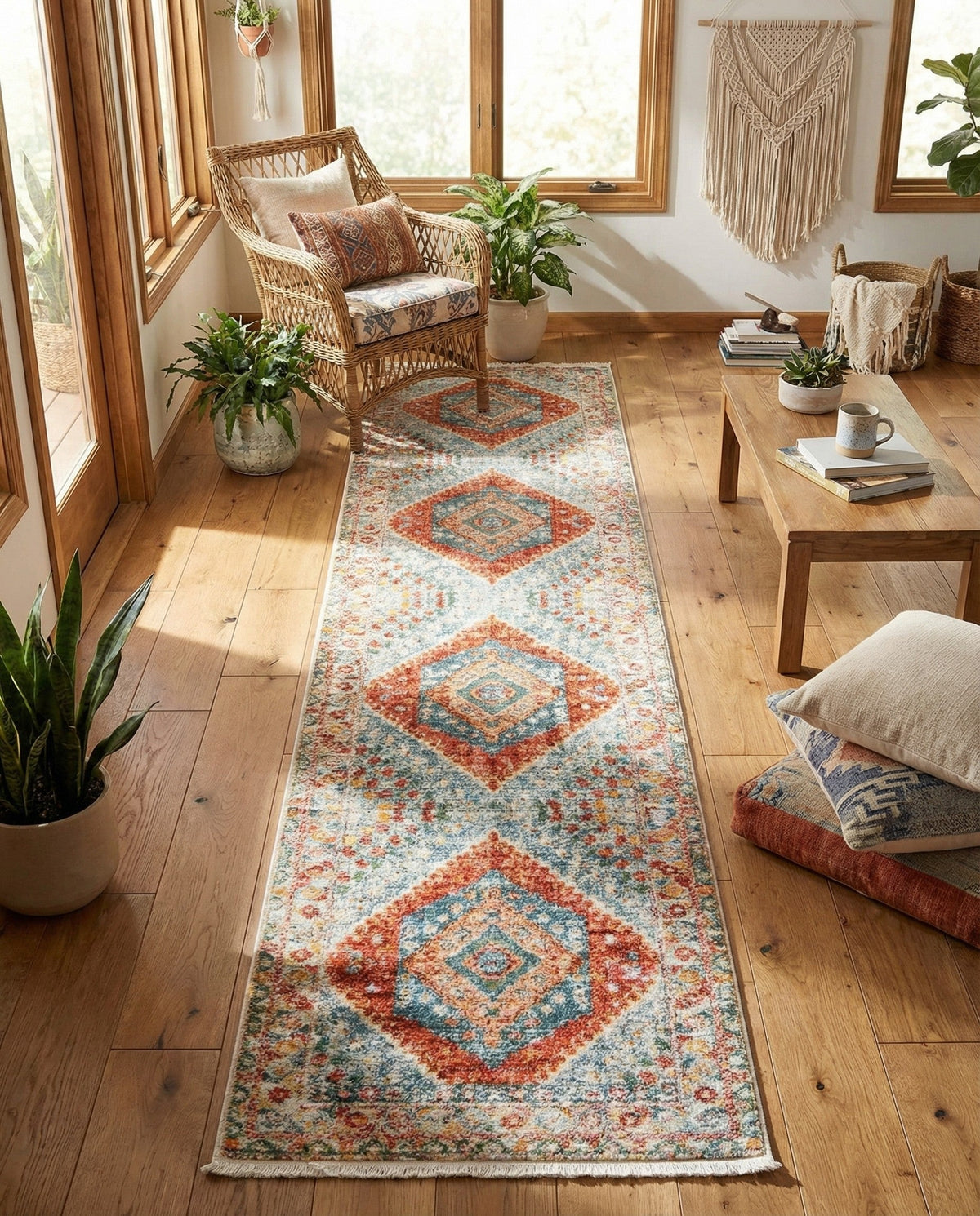 Arcadia Rugs Collection Area Rug -  Xanadu Runner Salmon  lifestyle 98