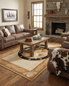 Frontier Trails Collection Area Rug - Redwood Rectangle Ivory Brown  lifestyle 58