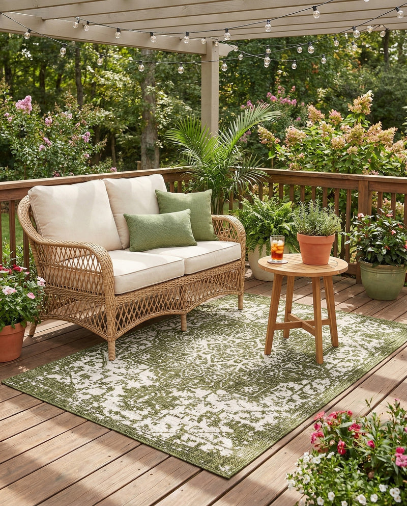 Urban Oasis Rugs Collection Area Rug -  Penthouse (Green) Rectangle Green  lifestyle 18