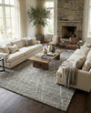 Sahara Berber Wool Collection Area Rug - Marrakesh Rectangle Silver Gray  lifestyle 49